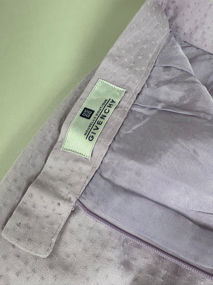 Vintage Givenchy Textured Silk Blend Twin Set Blazer Lavender S