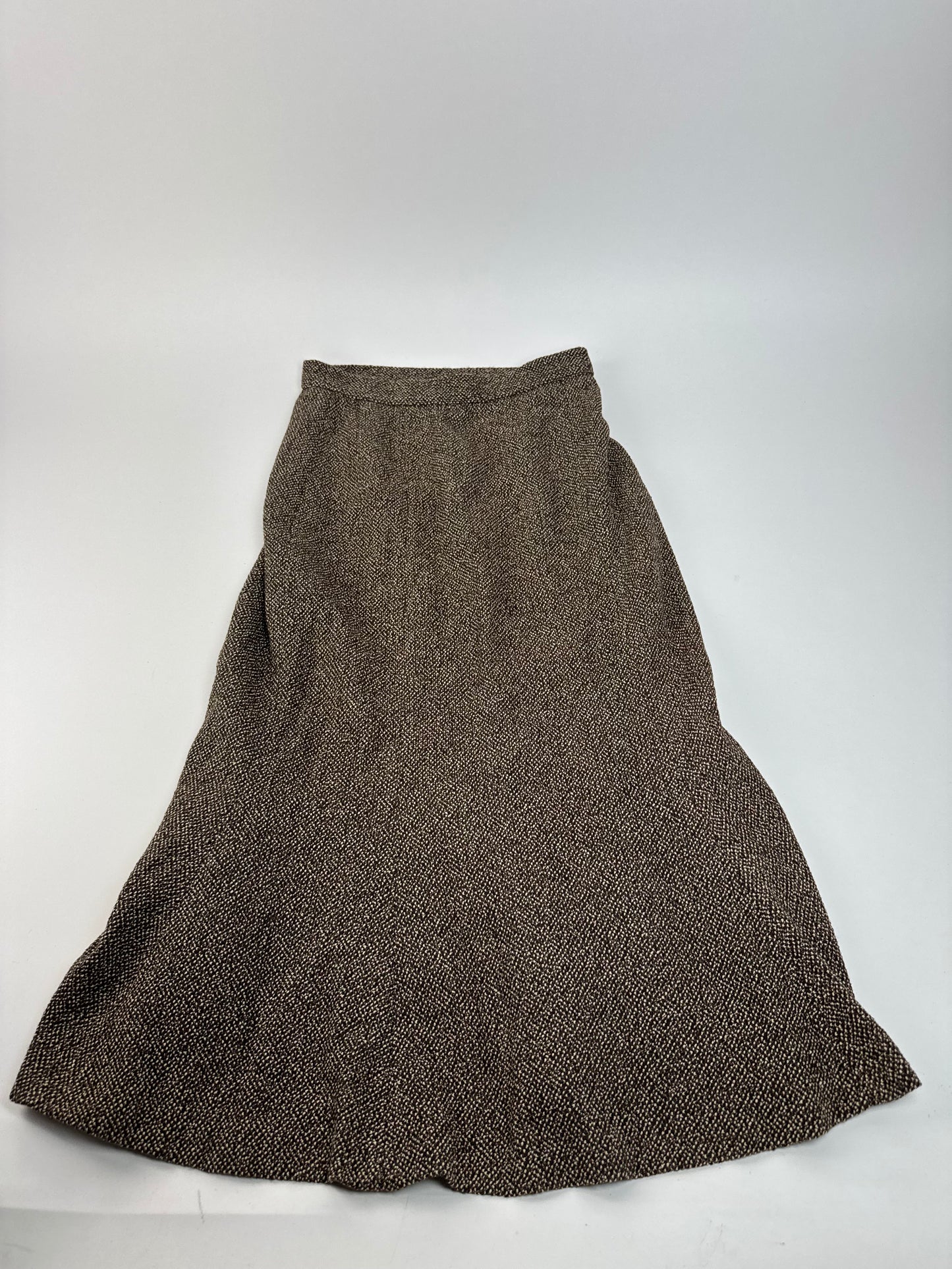 Vintage Fendi Roma wool skirt brown M