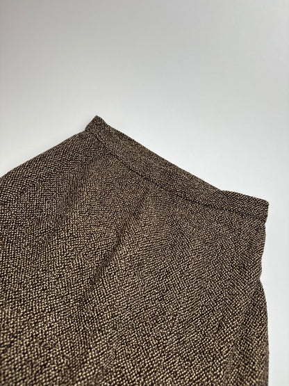 Vintage Fendi Roma wool skirt brown M