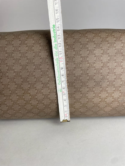 Vintage Celine Leather Monogram Handbag Beige Brown