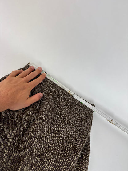 Vintage Fendi Roma wool skirt brown M