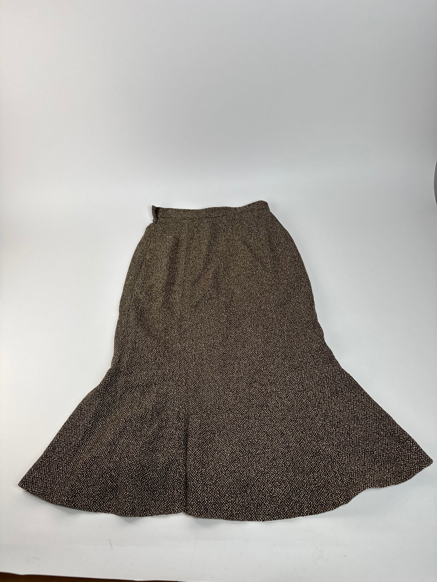 Vintage Fendi Roma wool skirt brown M