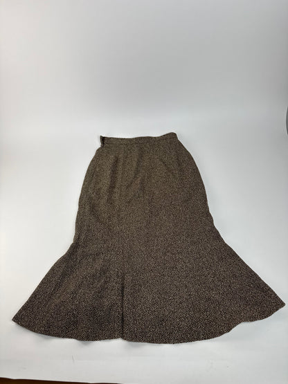 Vintage Fendi Roma wool skirt brown M