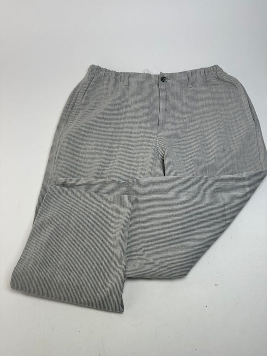 Vintage Issey Miyake Grey White Striped Wool Pants M