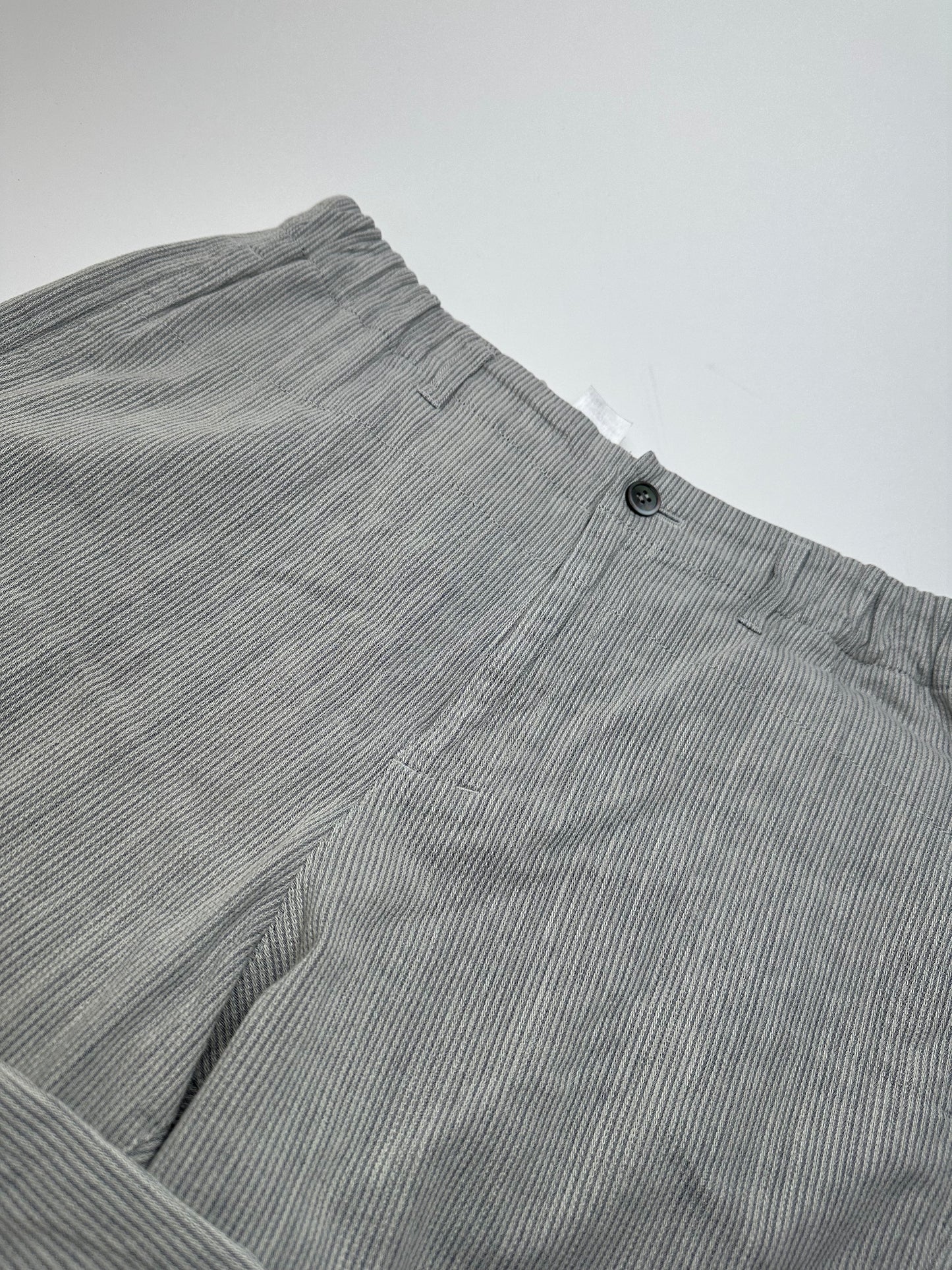 Vintage Issey Miyake Grey White Striped Wool Pants M