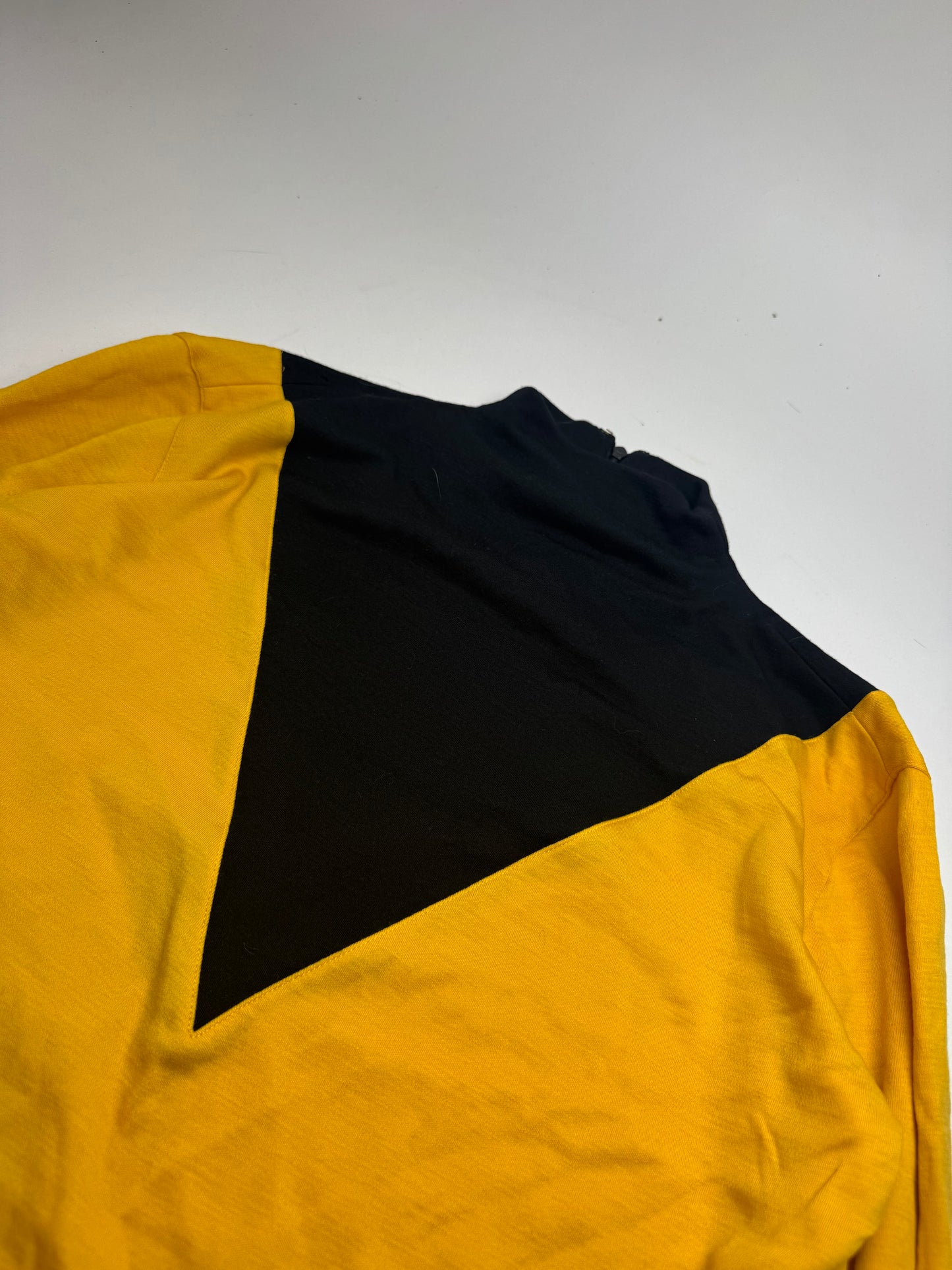 Vintage Dior Turtleneck Sweater Black Yellow M