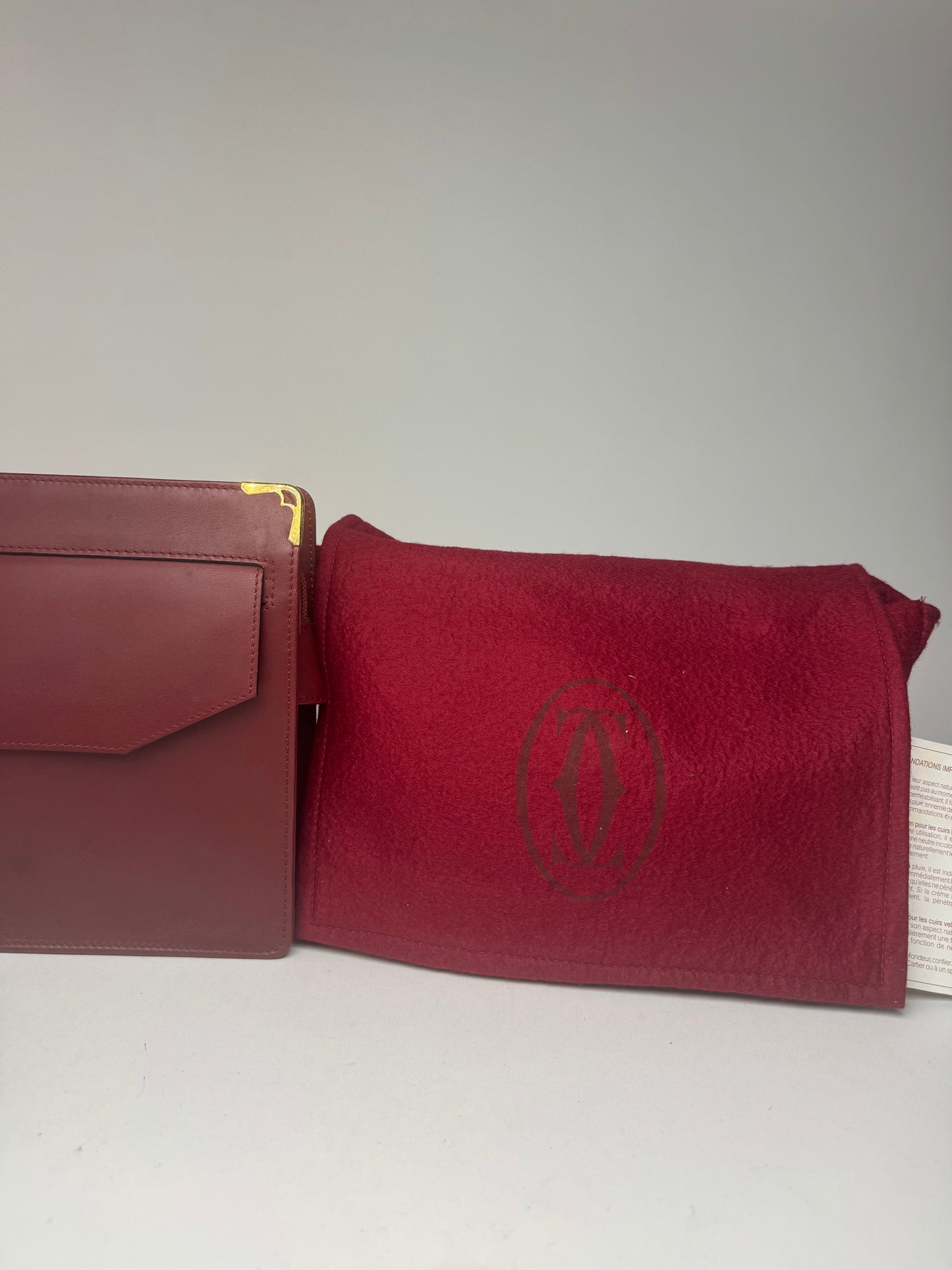 Vintage Cartier Leather clutch burgundy