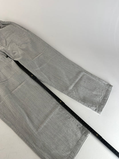 Vintage Issey Miyake Grey White Striped Wool Pants M
