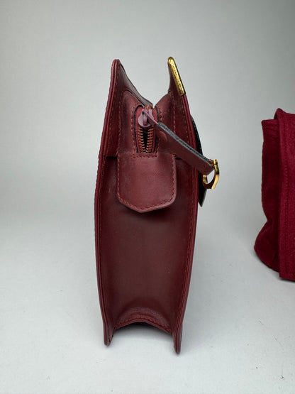 Vintage Cartier Leather clutch burgundy