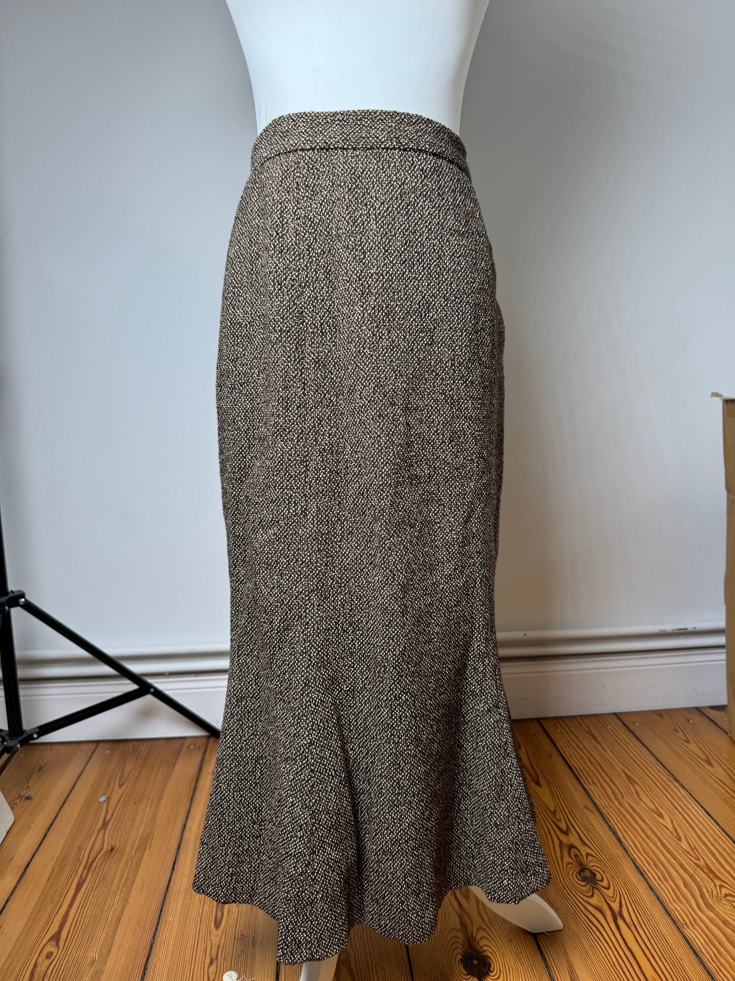 Vintage Fendi Roma wool skirt brown M
