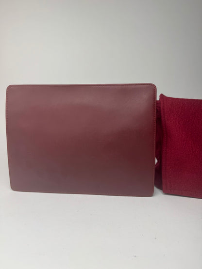 Vintage Cartier Leather clutch burgundy