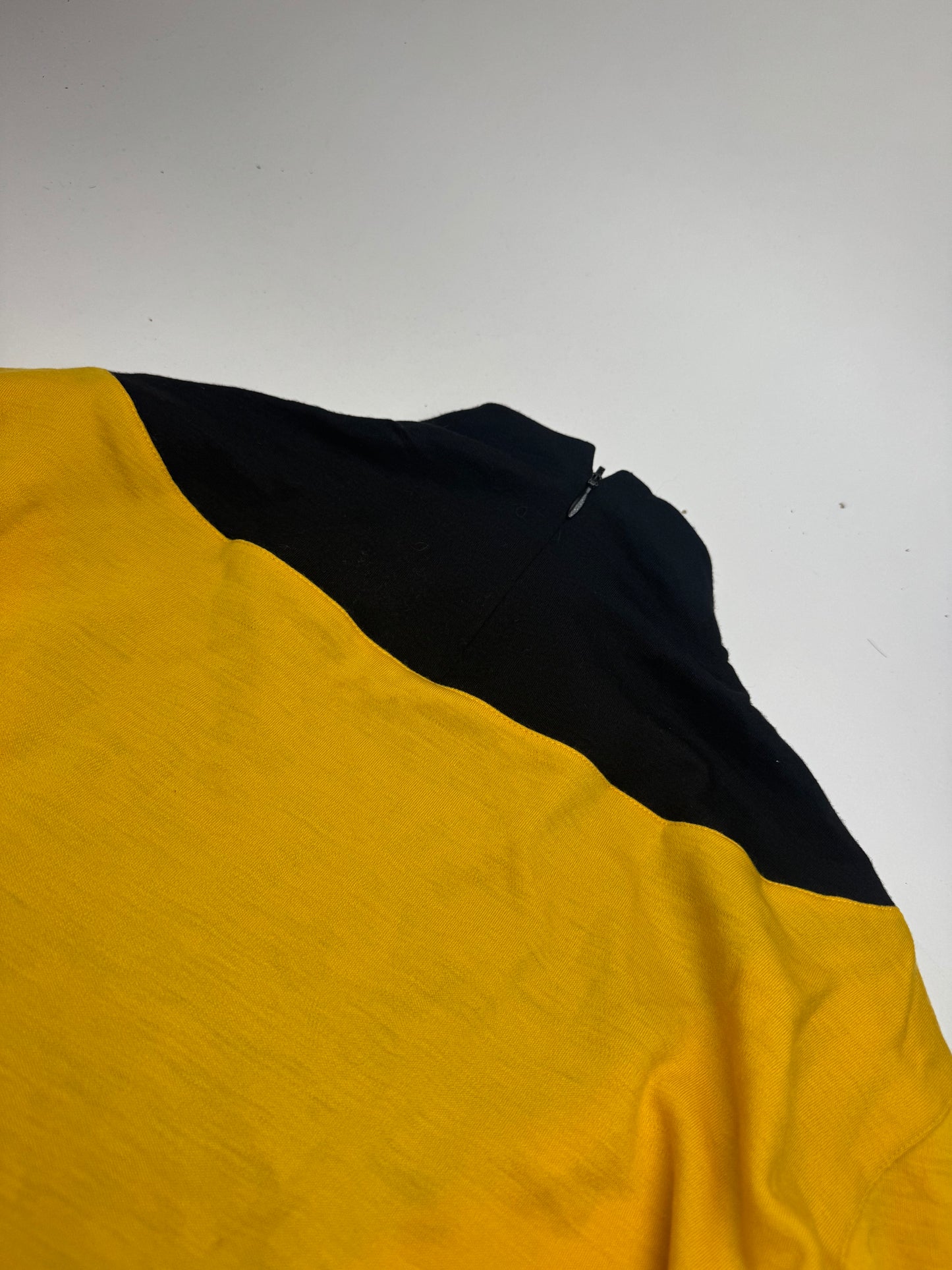 Vintage Dior Turtleneck Sweater Black Yellow M