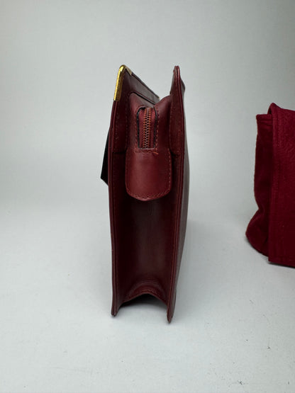 Vintage Cartier Leather clutch burgundy