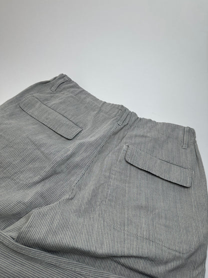 Vintage Issey Miyake Grey White Striped Wool Pants M