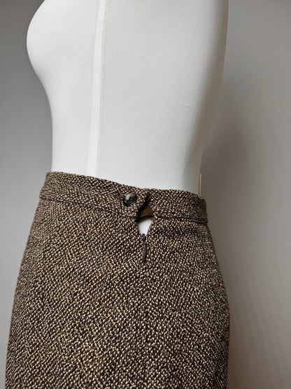 Vintage Fendi Roma wool skirt brown M