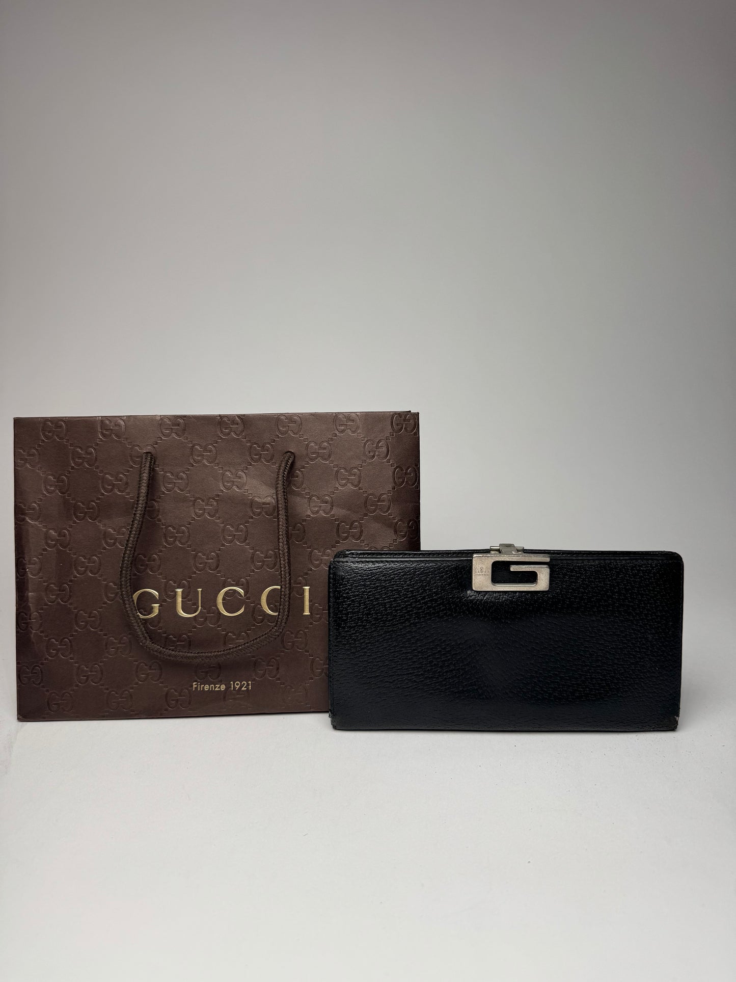 Vintage Gucci Leather Wallet Black