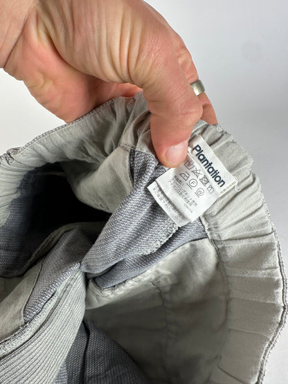 Vintage Issey Miyake Grey White Striped Wool Pants M