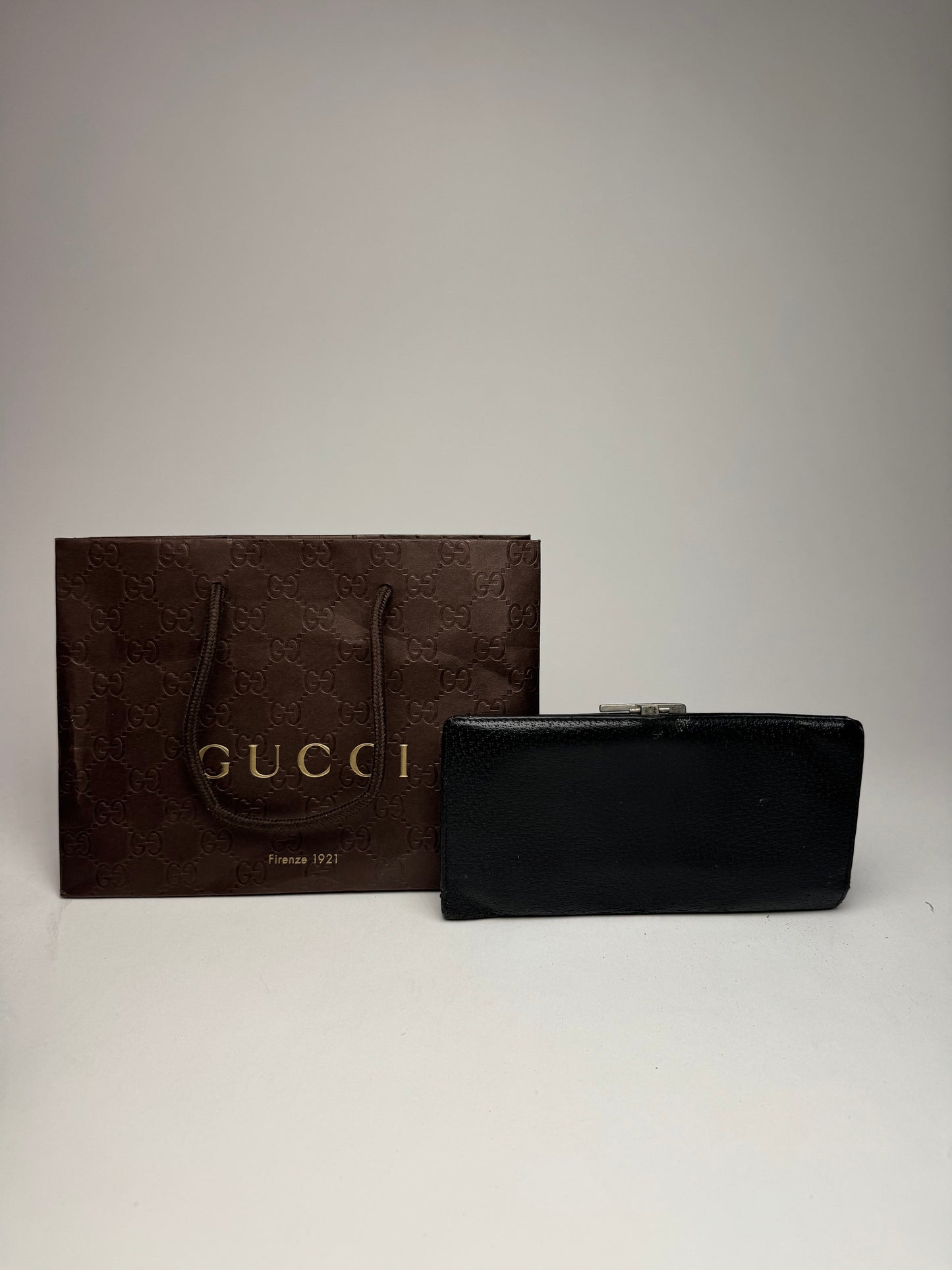 Vintage Gucci Leather Wallet Black