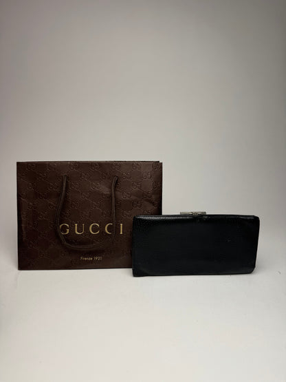 Vintage Gucci Leather Wallet Black