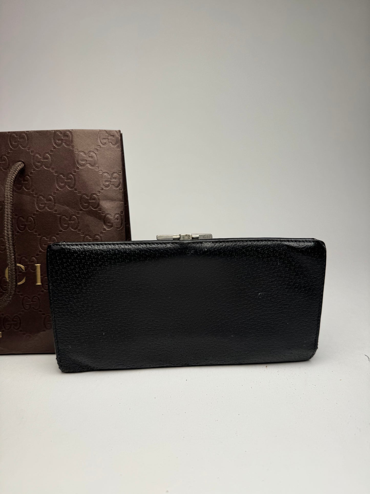 Vintage Gucci Leather Wallet Black