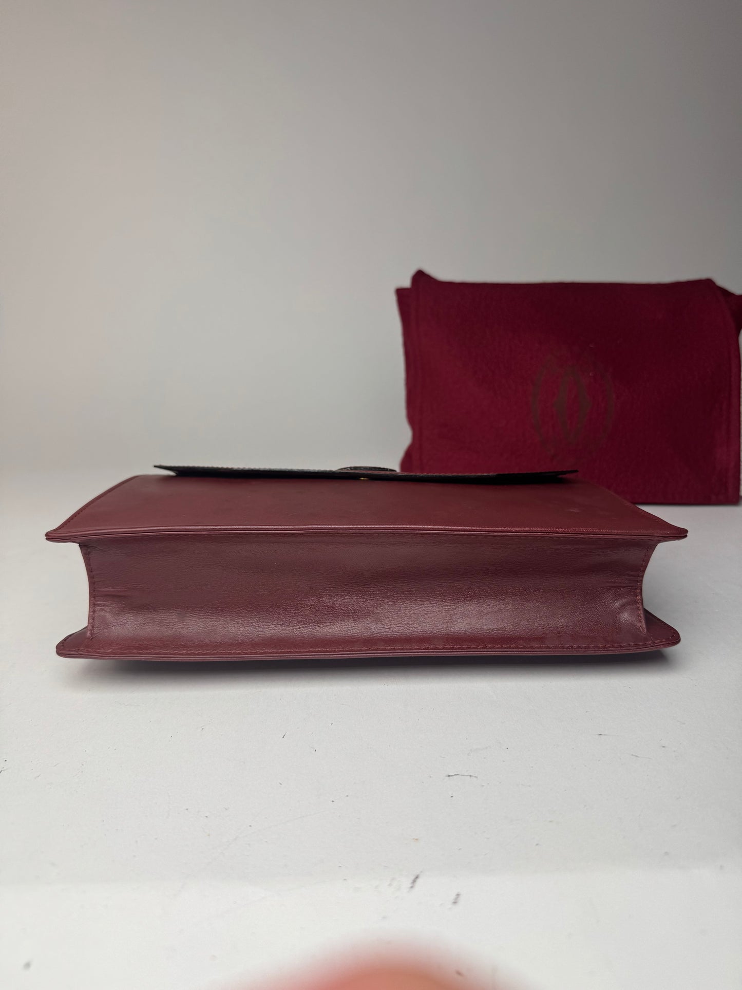 Vintage Cartier Leather clutch burgundy