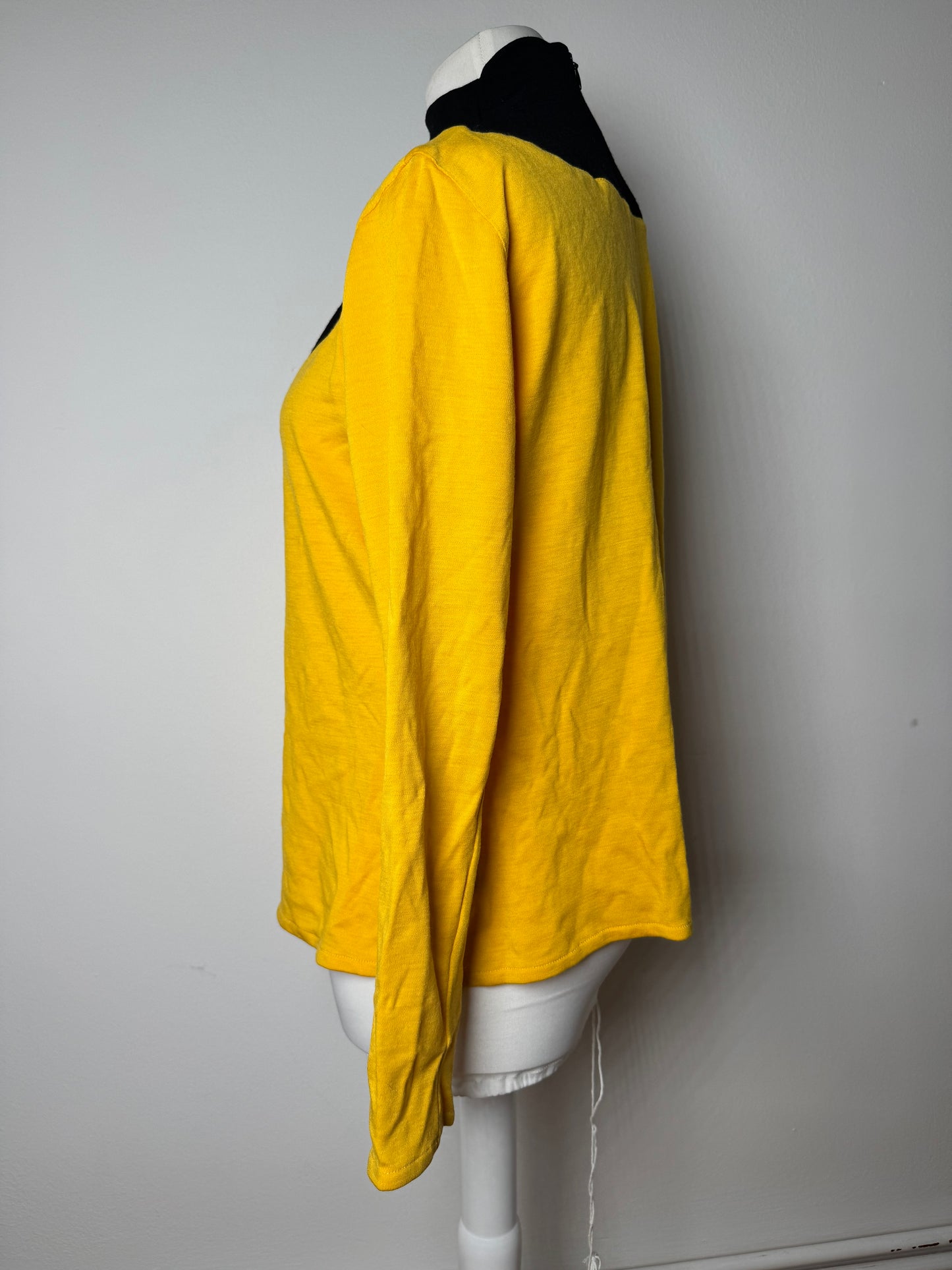 Vintage Dior Turtleneck Sweater Black Yellow M
