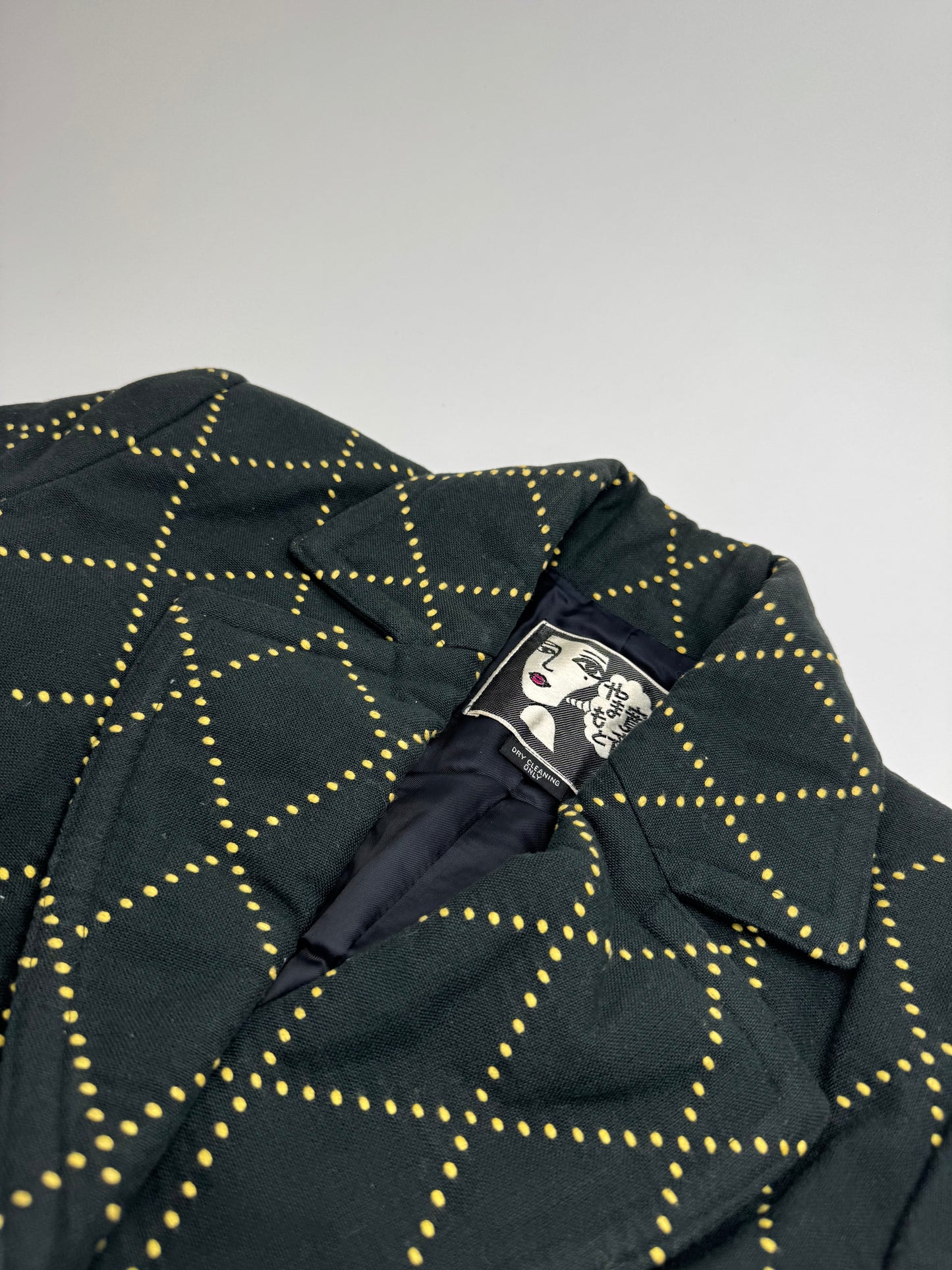 Vintage Kansai Yamamoto Trenchcoat black Yellow S/M