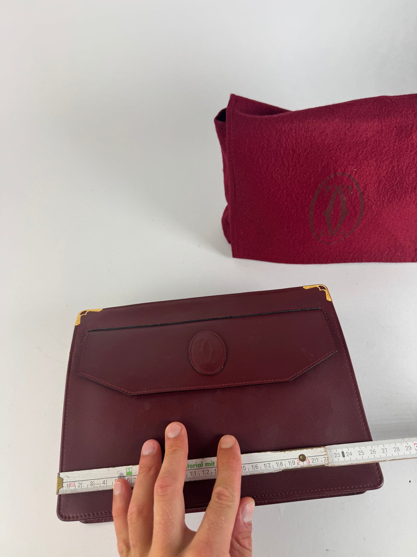 Vintage Cartier Leather clutch burgundy