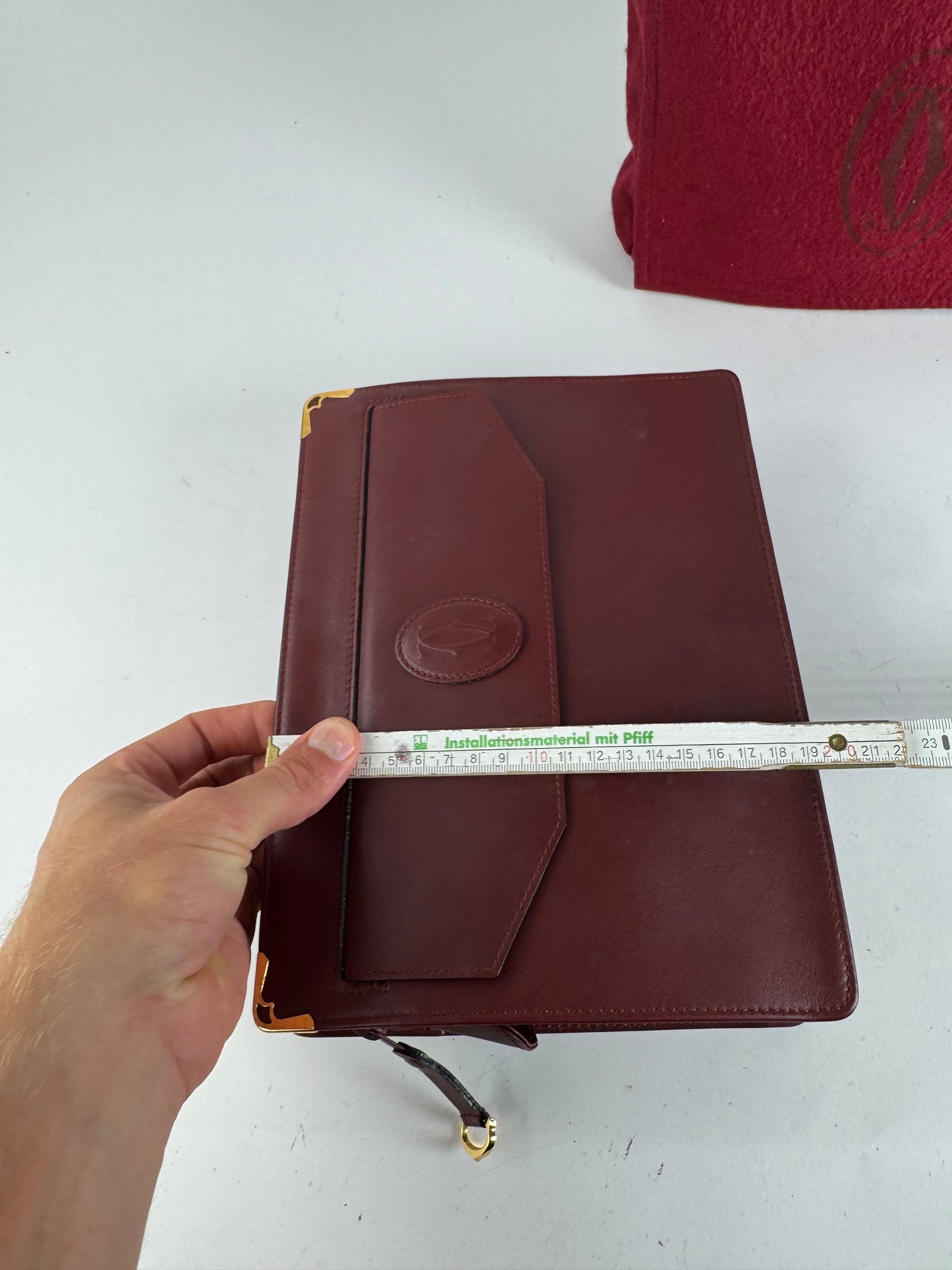 Vintage Cartier Leather clutch burgundy