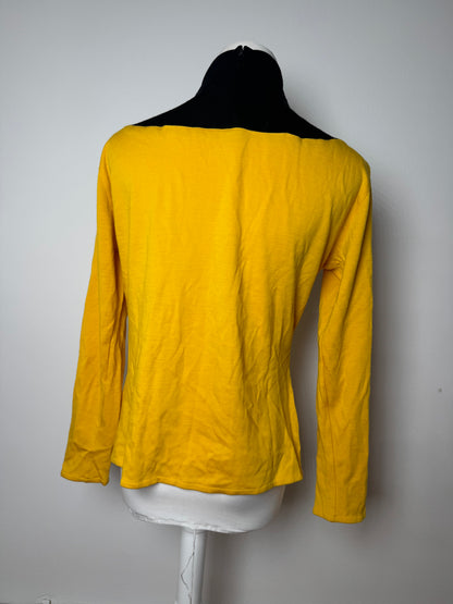 Vintage Dior Turtleneck Sweater Black Yellow M