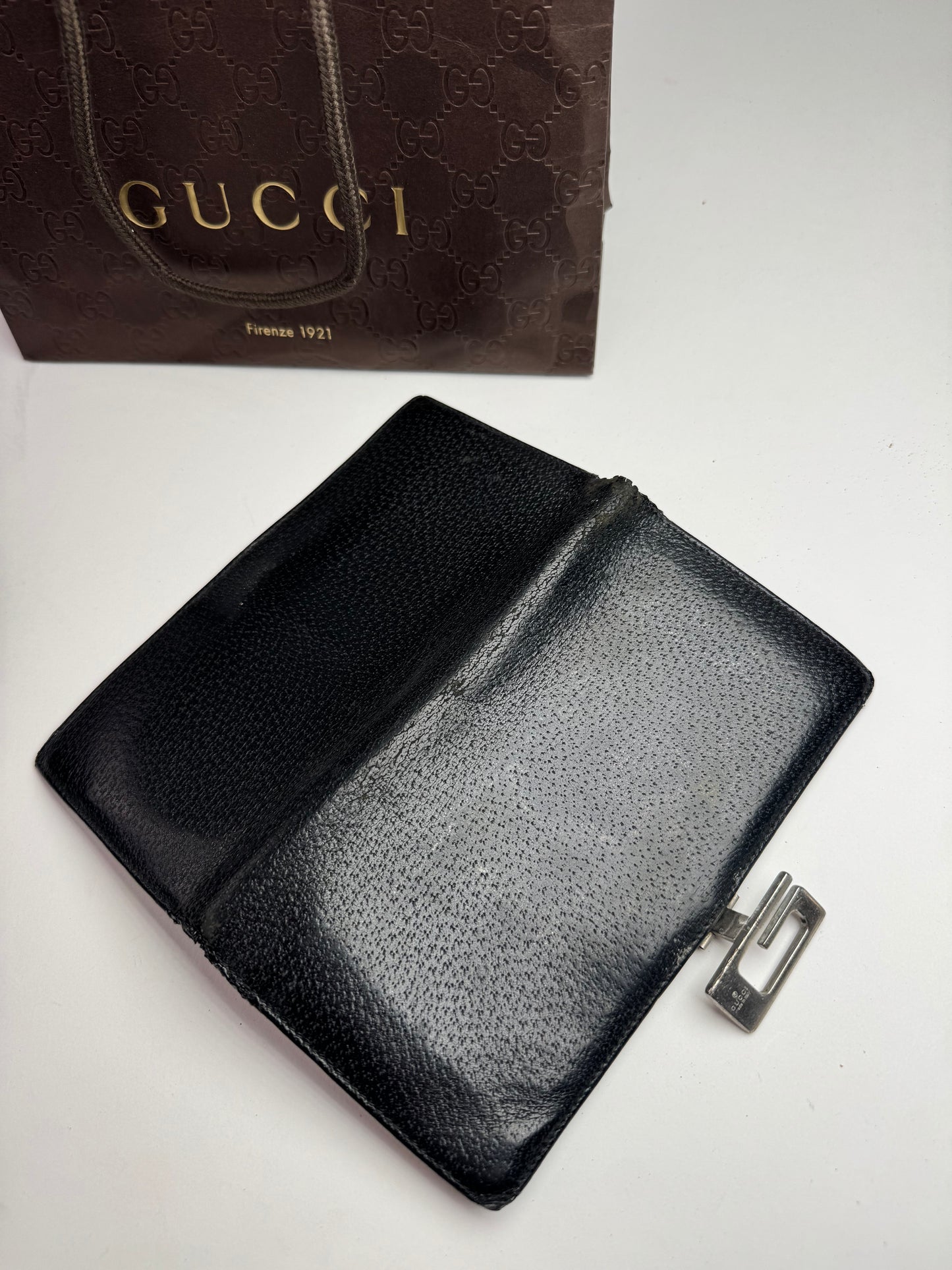 Vintage Gucci Leather Wallet Black