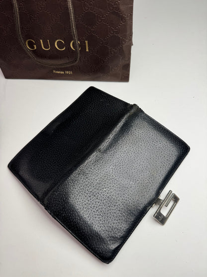 Vintage Gucci Leather Wallet Black