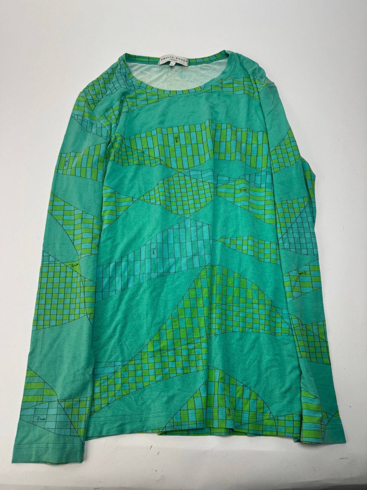 Vintage Emilio Pucci Viskose Sweather Blue Green