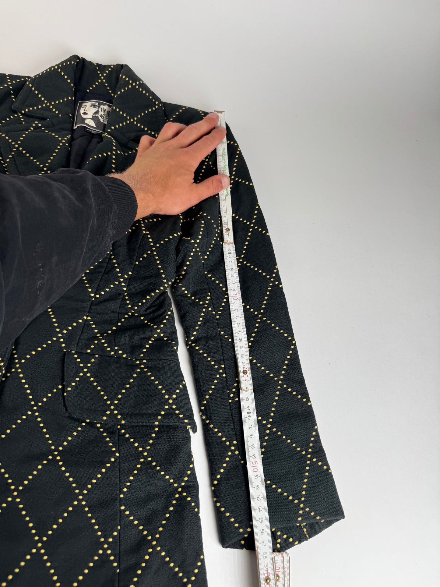 Vintage Kansai Yamamoto Trenchcoat black Yellow S/M