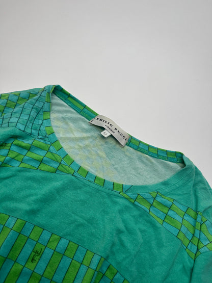 Vintage Emilio Pucci Viskose Sweather Blue Green