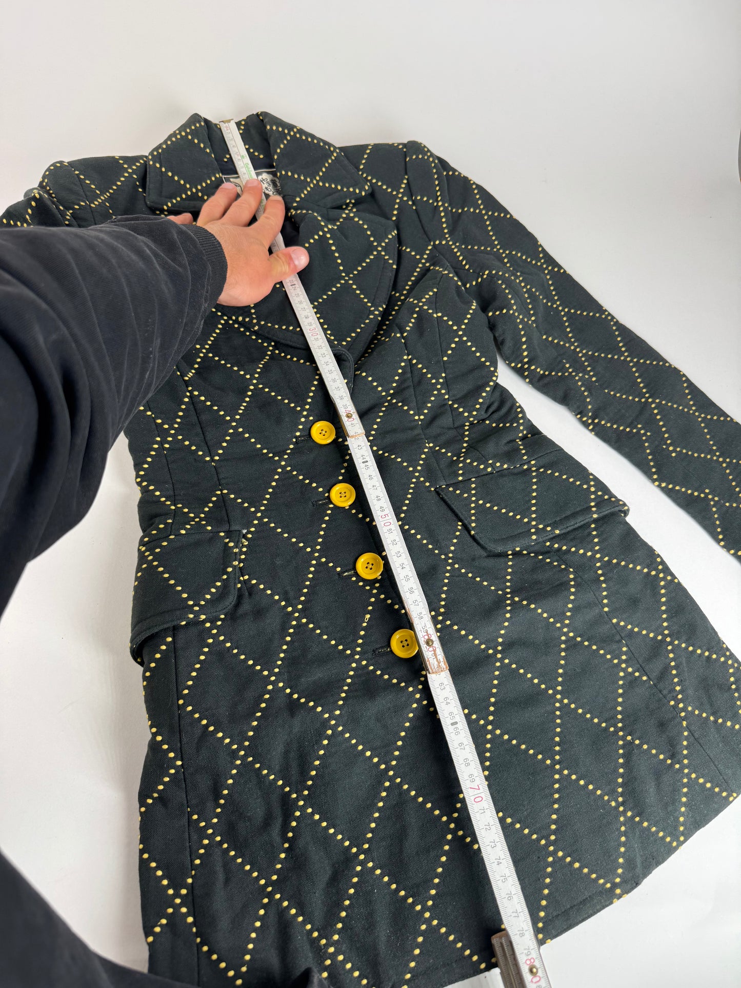 Vintage Kansai Yamamoto Trenchcoat black Yellow S/M