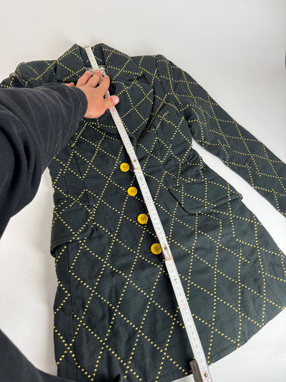 Vintage Kansai Yamamoto Trenchcoat black Yellow S/M