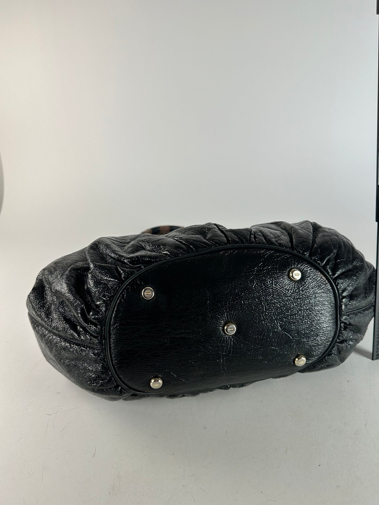 Vintage Emilio Pucci Patent Leather Handbag Black
