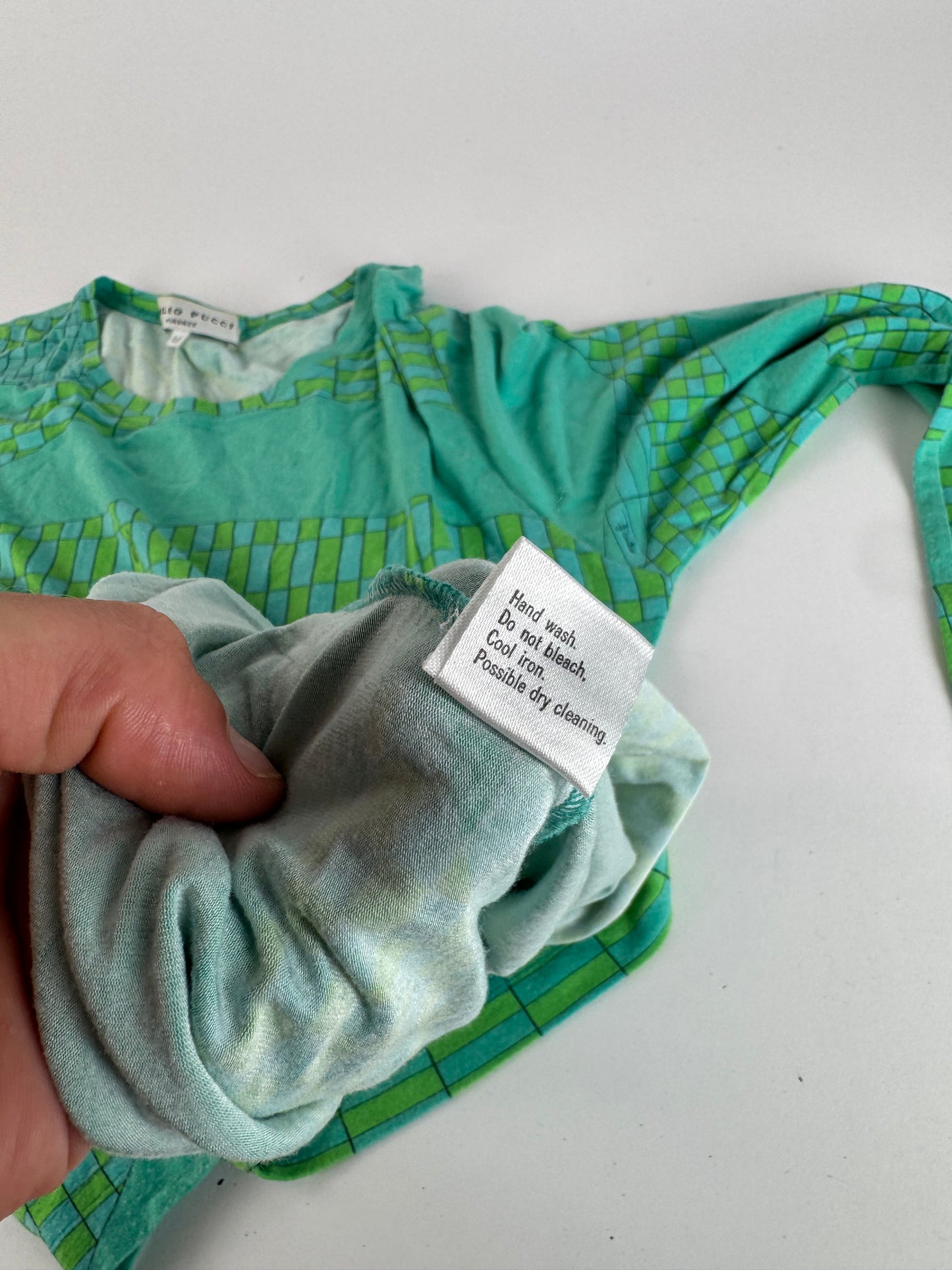 Vintage Emilio Pucci Viskose Sweather Blue Green