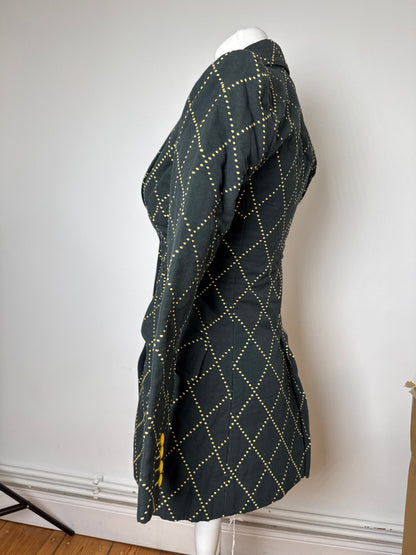 Vintage Kansai Yamamoto Trenchcoat black Yellow S/M