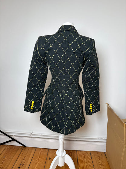 Vintage Kansai Yamamoto Trenchcoat black Yellow S/M