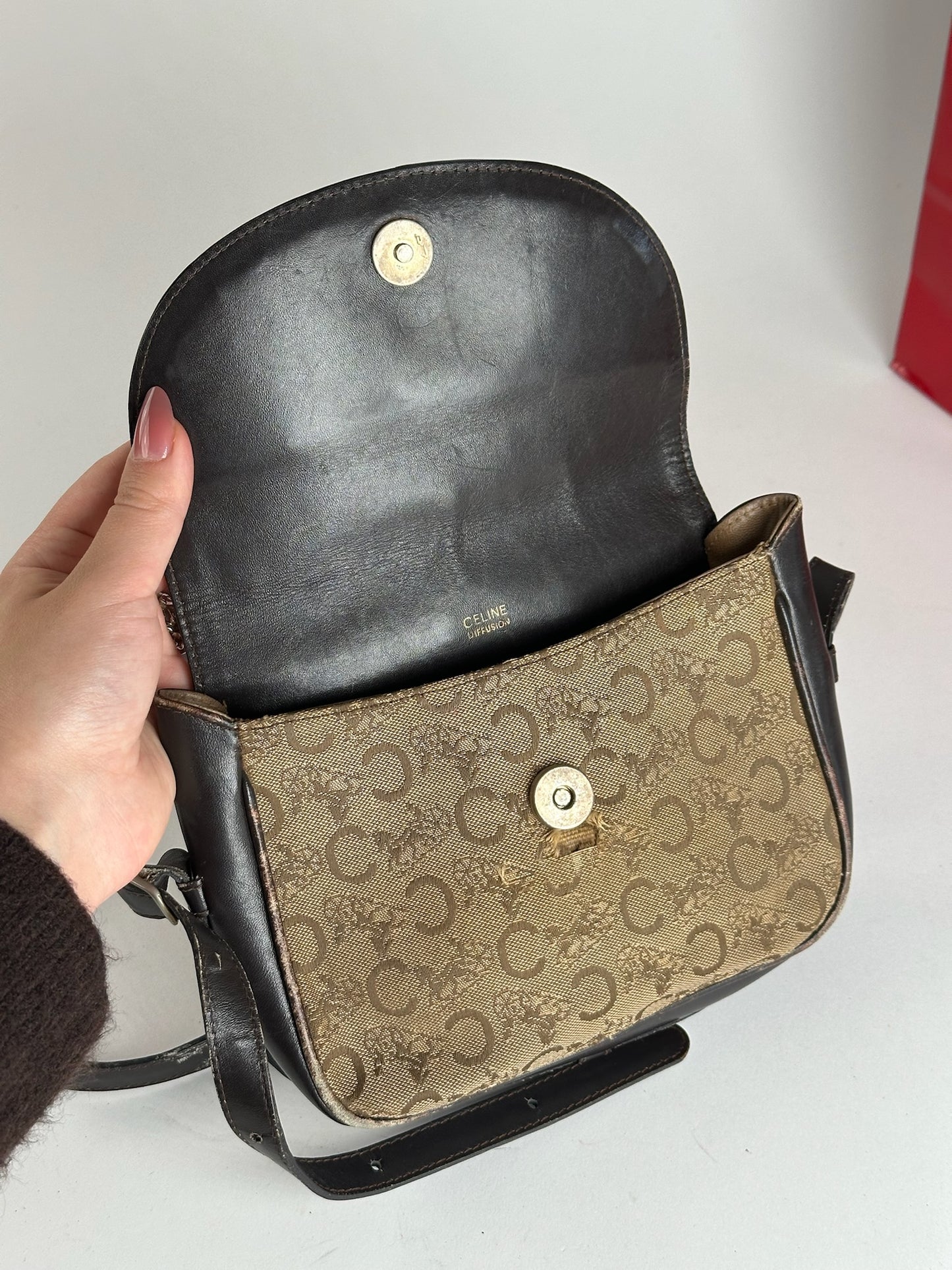 Vintage Celine Paris Macadam Bag Triomphe