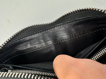 Vintage Chloe Patent Leather Zip-Around Continental Wallet Black