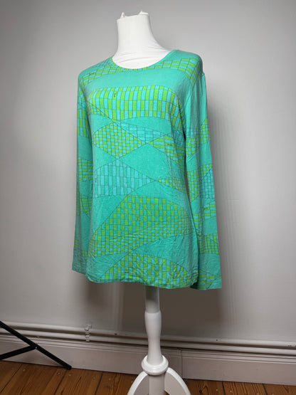 Vintage Emilio Pucci Viskose Sweather Blue Green