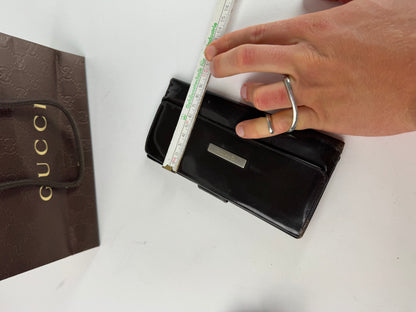 Vintage Gucci Patent Leather Wallet Brown