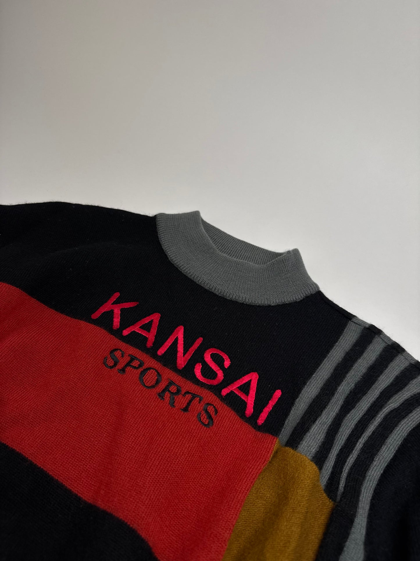 Vintage Kansai Yamamoto Wool Sweater black red M