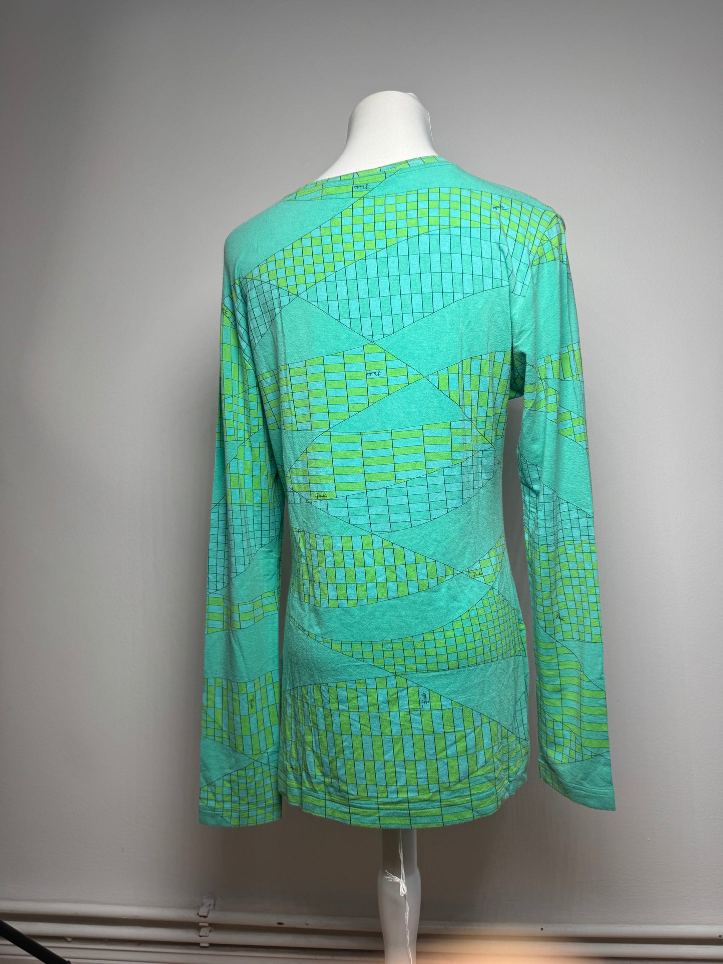 Vintage Emilio Pucci Viskose Sweather Blue Green
