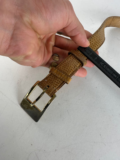 Vintage Yves Saint Laurent Snakeskin Belt Brown
