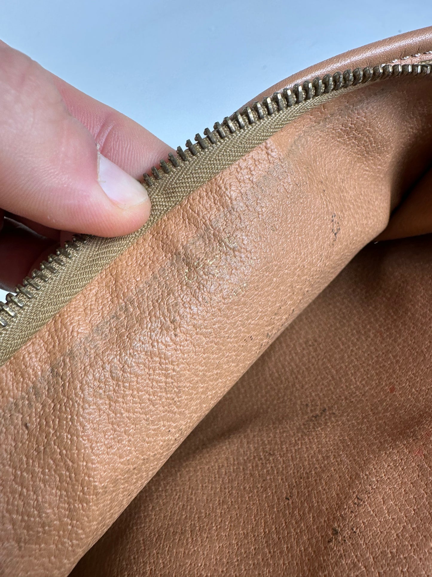 Vintage Celine Macadam Canvas Clutch Pouch Dark Brown