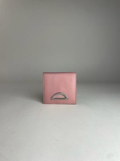 Vintage Dior Leather Polyester Wallet Purple pink